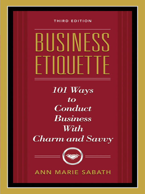 Title details for Business Etiquette by Ann Marie Sabath - Available